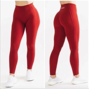 ALPHALETE LEGGINGS - Pulse Kinetic RED HOT